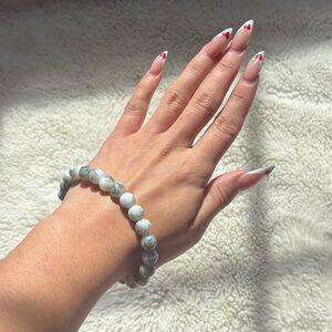 Moss Agate Crystal Bracelet Emotional Balance | Grounding Energy | Abundance |